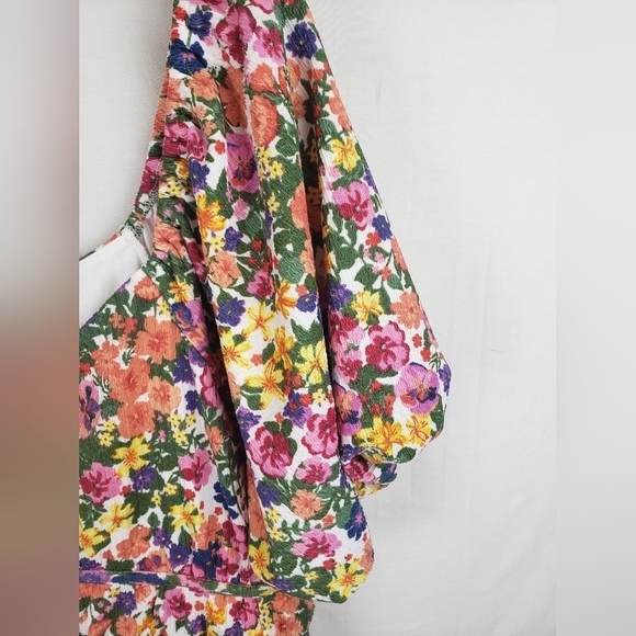 NWOT Cato Orange Multicolored Puff Short Sleeve Dress Sz XL - Picture 6 of 12